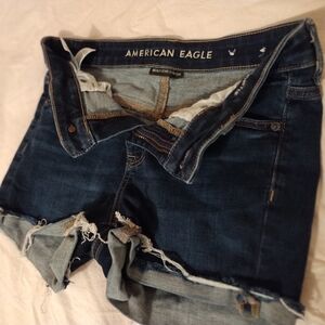 American Eagle Dark Blue Denim Shorts